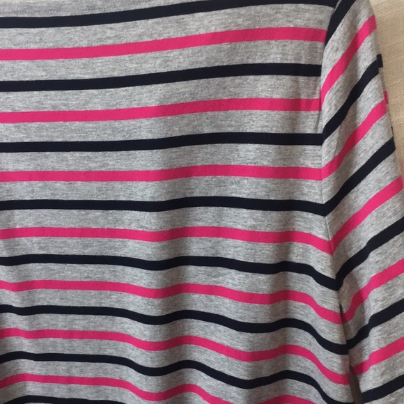 Talbots Embroidered French Tres Chic Striped Boatneck Shirt - Picture 7 of 7